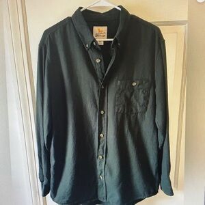 Men's Black Button-Up Shirt